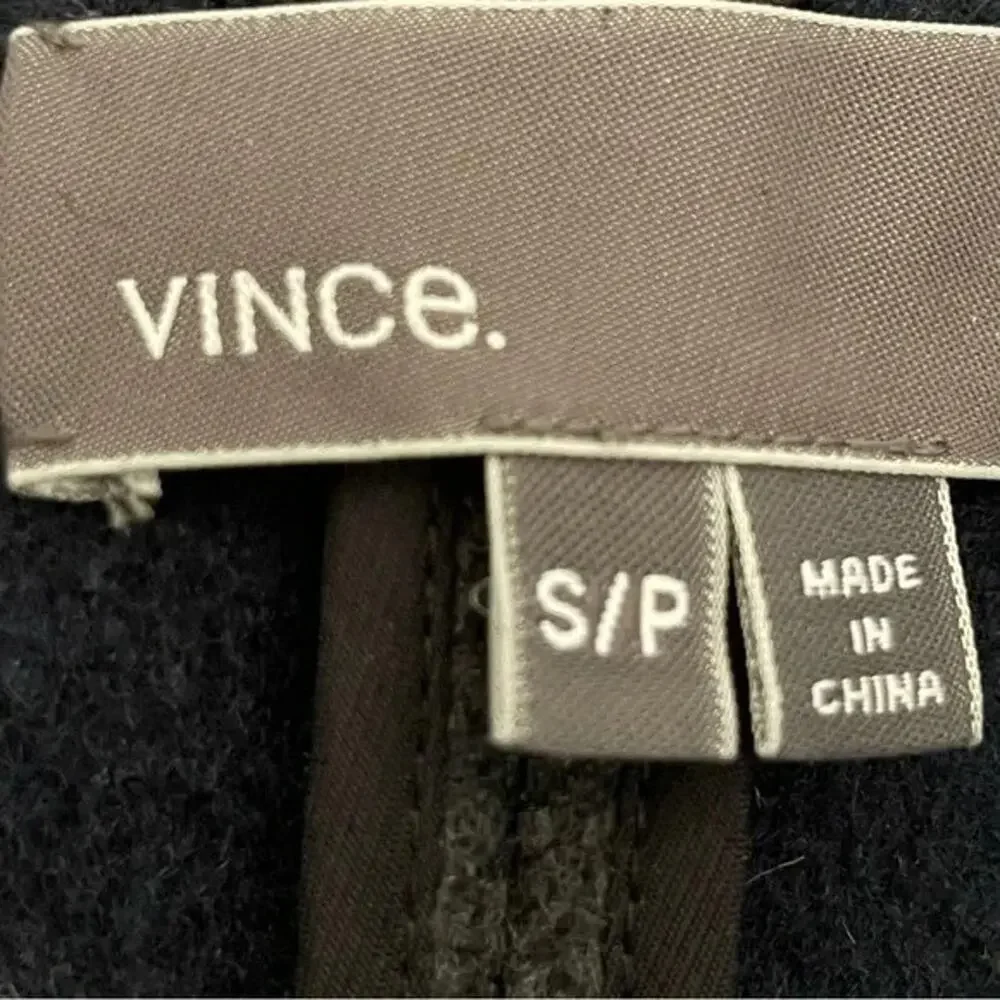 Vince Girl's Wool Colorblock Pea Coat Jacket Gray Navy Double Breasted Pockets S